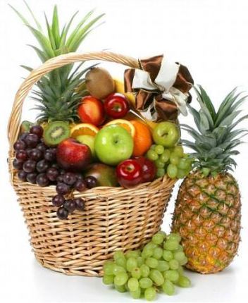 Корзина " Ананасовое счастье" - купить фруктовую корзину с ананасом и бананами с доставкой в по Абакану
